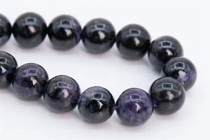 10MM Genuine Natural Dark Color Russian Charoite Beads Grade AB Round Loose Bead - Picture 1 of 3