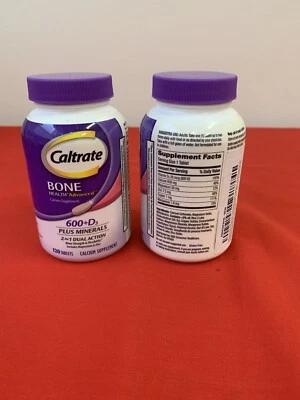 (Paquete de 2) Caltrato Calcio 600+D3 Plus Minerales Salud Ósea 120 Comprimidos Ex06/2025 Foto 1 de 2