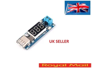 2 in 1 Voltmeter and USB Step-Down Buck Module DC 24V 12V to 5V Charger #B243 - Picture 1 of 1
