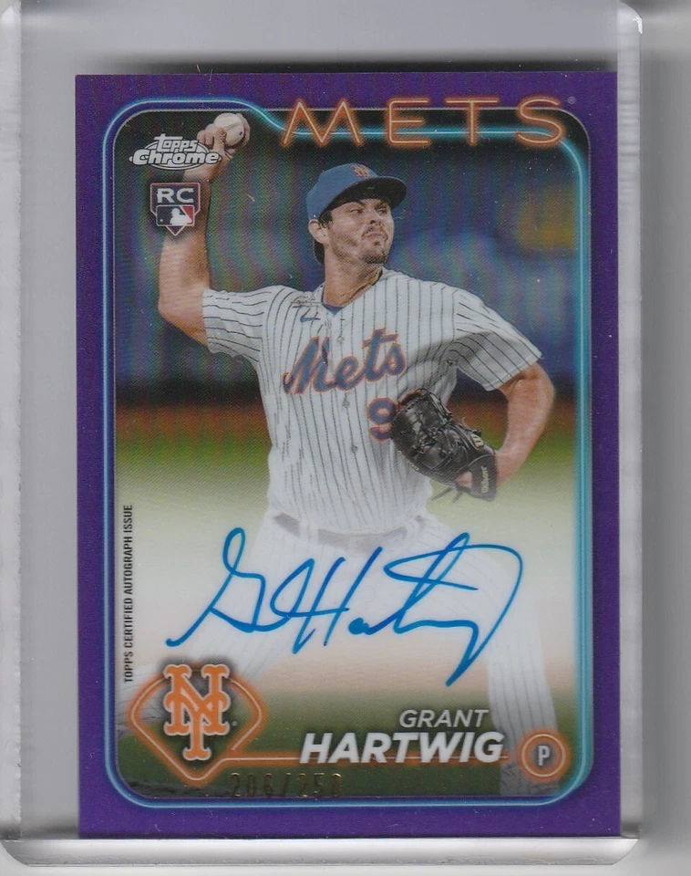 2024 TOPPS CHROME #RA-GH GRANT HARTWIG AUTOGRAPH RC REFRACTOR METS 206/250 2085 - Image 1 of 1