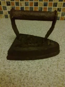 Vintage Cast Iron Flat Iron NUMBER 6 - SALTER - Doorstop (TARNISHED) - Picture 1 of 6