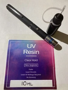 10 ML FLY TYING LUZ RESINA UV, PEGAMENTO CRISTALINO + PLUMA LÁSER UV DE 1MW para CURADO - Imagen 1 de 3
