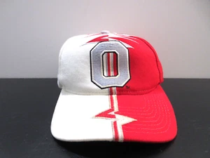 VINTAGE Ohio State Buckeyes Hat Cap Red White Starter Shockwave OSU Mens 90s - Picture 1 of 9