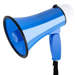 Portable Megaphone Speaker Siren Bullhorn Microphone with Foldable Handle - Picture 1 of 6