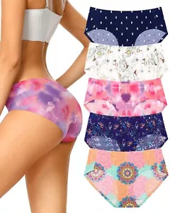Seamless Women's Hipster Underwear Breathable No Show Comfortable 5-Pack - Picture 1 of 7