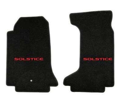 NEW! Floor Mats 2007-2010 Pontiac Solstice Embroidered Red Letters Logo  - Image 1 of 4