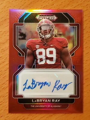 2022 Prizm Draft Picks Autographs Red #137 LaBryan Ray Alabama #'d 52/199 - Image 1 of 2