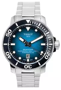 Tissot Seastar Professional 600M Powermatic 80 Swiss Made Blue Diver Men's Watch - Picture 1 of 1