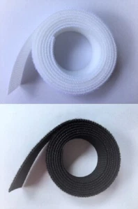 VELCRO® ONE-WRAP Double Sided Tape - Black White - 6mm, 12.5mm, 19mm, 25mm, 50mm - Picture 1 of 5