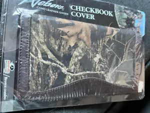 Webers Mossy Oak Break Up Camo Leder Scheckbuchhülle braun Kombination neu in Verpackung - Bild 1 von 3