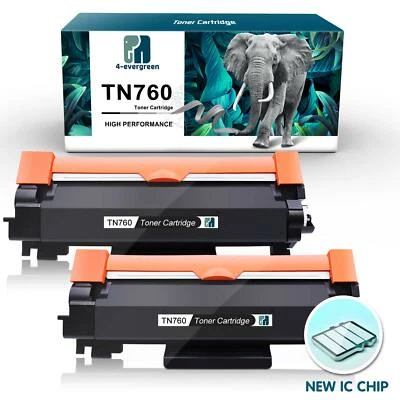 2Pack TN760 Toner Cartridge for Brother TN730 MFC-L2710DW HL-L2390DW L2395DW - Image 1 of 4