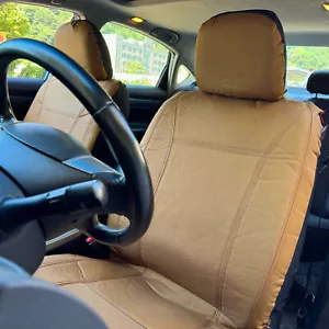 For Ford F-150 2009-on Front Car Seat Covers Waterproof Canvas Coyote Brown - Picture 1 of 7