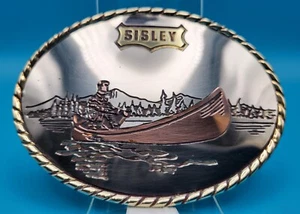 Fibbia (7 x 9) SISLEY [con CANOA] Vintage Anni 80 Ovale 140 Grammi (PANINARO) - Imagen 1 de 2