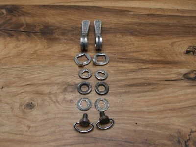 1980's  shifters Campagnolo Record made in Italy friction downtube clamp 2 x 6 - Image 1 of 4