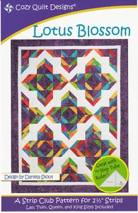 Lotus Blossom: A Strip Pattern for 2 1/2" Strips by Cozy Quilt Designs # CQD0104 - Picture 1 of 3