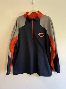 Antigua Chicago Bears Mens Embroidered Logo 1/4 Zip Jacket size 2XL Great Cond - Picture 1 of 8