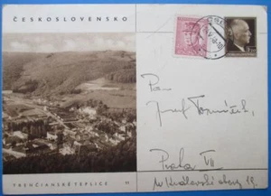 Tarjeta postal checoslovaquia Osečna 24.V 1948 PSC CDV87/11 Trenčanske téplice - Imagen 1 de 1