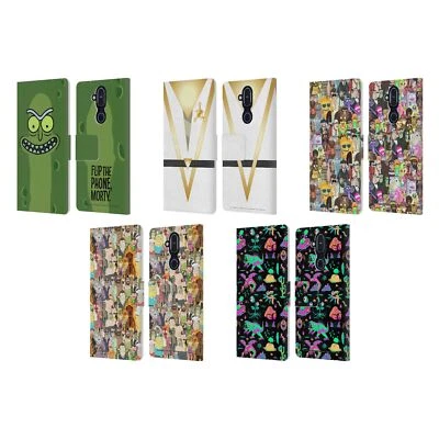 OFFICIAL RICK AND MORTY SEASON 3 GRAPHICS LEATHER BOOK CASE FOR NOKIA PHONES - Image 1 of 4