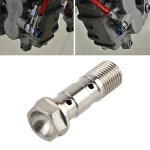 M10x1.0 Titanium Double Banjo Bolt For KTM 1190 Adventure R RC8R 990 Adventure - Picture 1 of 7