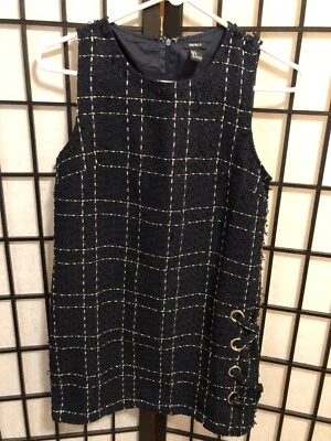 Vestido para mujer Forever 21 pequeño azul marino con jersey dorado forrado mini vestido Foto 1 de 4