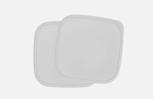 Dos Tupperware Modular Mates Cuadrados Sellos de Repuesto Tapas Nuevo 7 x 7 Pulgadas Blanco - Imagen 1 de 1