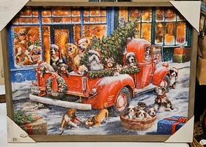 Impresión de arte de pared enmarcada de 24"x18" Ali Corti "Viaje a la tienda de juguetes" - Imagen 1 de 3