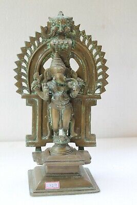 Antique Old Solid Brass Hindu God Standing Ganesha Ganesh Statue NH2719 • 307.34$