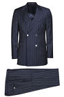 Fashion Men's Suit Peak Lapel Collar Double Breasted Business Suit Custom