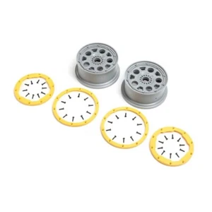 Losi # 45036   Wheels Silver Yellow Beadlock 2 DBXL 2.0 - Picture 1 of 1