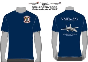 Maglietta VMFA-323 Death Rattlers F/A-18 Hornet Squadron D3, prodotto con licenza USMC - Foto 1 di 2