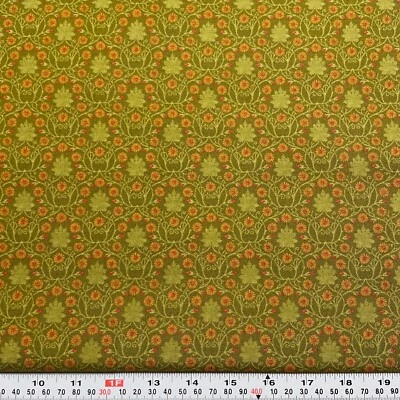 Voysey 2018 Scrolling Daisies 1900's Moda Fabrics Cotton Fabric by the HALF YARD - Image 1 of 2