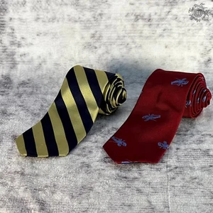 Lot of 2 - Brooks Brothers Makers Boys All Silk Neckties - 48" Length - Picture 1 of 17