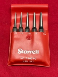 Starrett S800PC Nail Set with Square-Head, 4" Length, Set of 5 IN STOCK - Picture 1 of 5