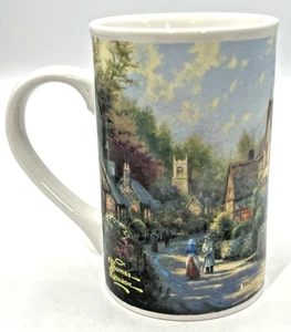 1998 Thomas Kinkade Coffee Mug Cup Cobblestone Village 14 oz 5" T - Picture 1 of 10