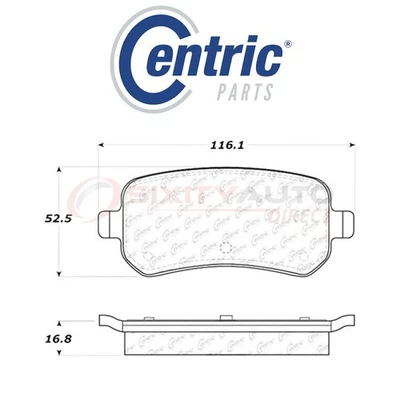 Centric C-TEK Ceramic Disc Brake Pads for 2009-2013 Dodge Journey 2.4L 3.5L ur Foto 1 de 4