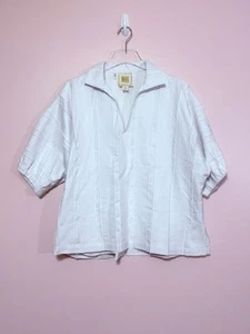 Emily McCarthy Pop Over Top In White Size Large - Picture 1 of 5