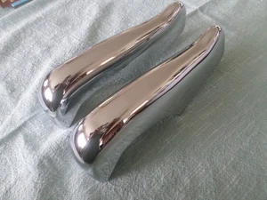 Original 1947 1948 Chevrolet Chrome Bumper guards Lowrider Fleetline Deluxe Rear - Picture 1 of 12