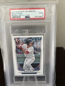 2014 Bowman Prospects Cello Pack Mookie Betts Rookie on Top PSA 9 - Picture 1 of 5