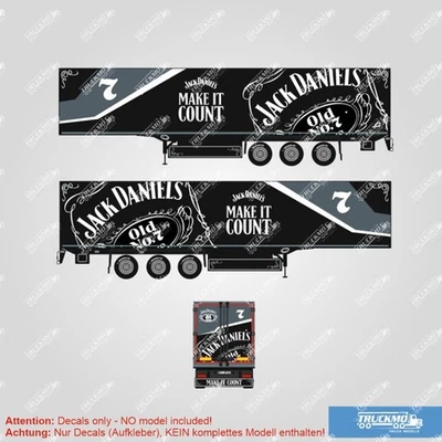 TRUCKMO DECALPRINTING TRUCKMO Decals Jack Daniels Kühlauflieger 100172 1:87 Herpa Modelle