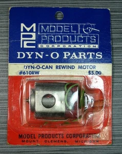 1960's SLOT CAR NOS MPC Dyn-O-Can Rewind Motor #610RW Carded VINTAGE 1/24 - Foto 1 di 3