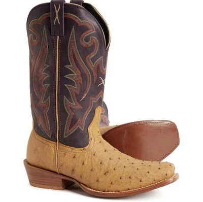 Twisted X Men's 13" Reserve Collection Full-Quill Ostrich Western Cowboy Boots - Image 1 of 4