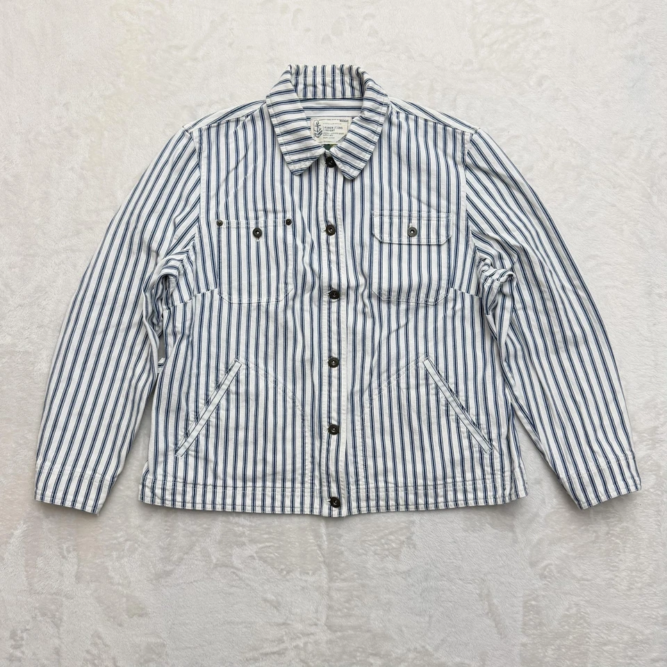 Chaqueta Vintage Lauren Ralph Lauren Mujer XL Azul Rayas Tareas Abrigo Marinero Años 90 Foto 1 de 4