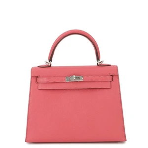 HERMES Kelly Sellier Größe 25 Chevre Myzore Ziegenleder Rose Lippenstift - Bild 1 von 11