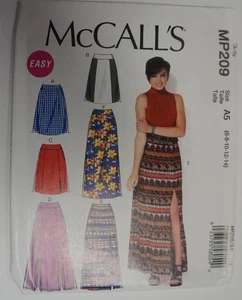 McCalls 7096 / MP209 Misses Semi Fitted Skirt Skirts Sizes 6-14 Sewing Pattern - Picture 1 of 2