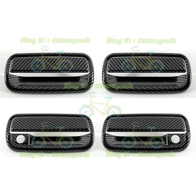 For 1990-1995 Toyota 4Runner Glossy Carbon Fiber Side Door Handle Cover Trim - image 1 of 4
