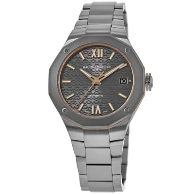 New Baume & Mercier Riviera 36mm Grey Dial Steel Women's Watch 10661 - Image 1 of 4