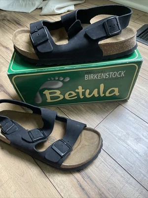 Correa trasera Birkenstock Betula original para hombre 10 negra excelente estado usada Foto 1 de 4