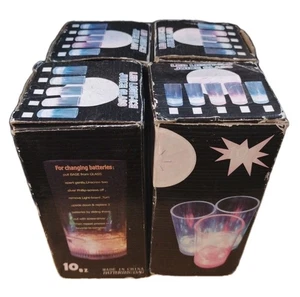 LED Licht-Eissaft Glas Menge 4 10 OZ - Bild 1 von 5