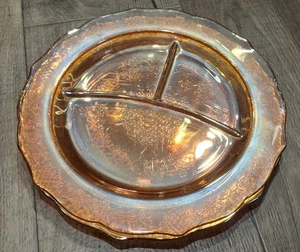 (2) Bund Ringelblume Karneval Glas Normandie Blumenstrauß ~ Gitter geteilt Teller 11" - Bild 1 von 20