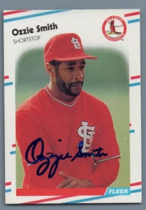 1988 Fleer - #47 Ozzie Smith Hand Signed Autographed Baseball Card - Imagen 1 de 2